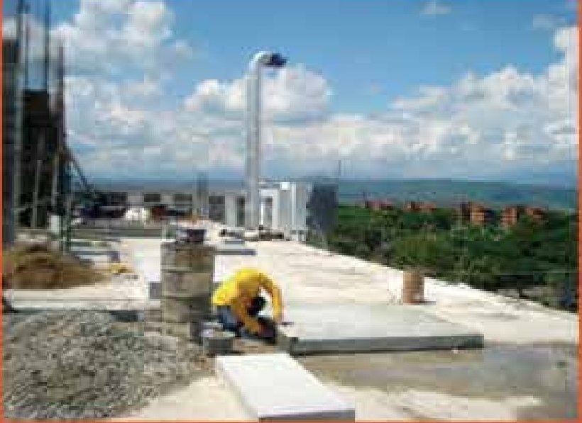 Reparación de concreto en cubierta de obra